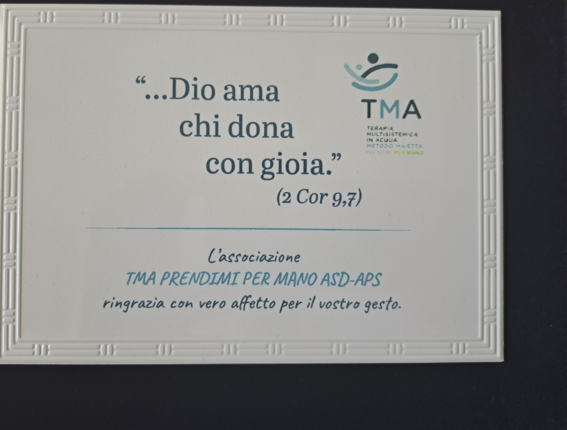 Vicino alle famiglie dell’associazione TMA Prendimi per mano